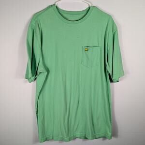 Masters Golf T-Shirt L Green Pocket Tee Augusta National Logo 100% Cotton Men’s
